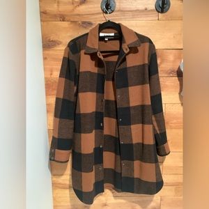 Eldridge Oversize Buffalo Check Shirt Jacket STEVE MADDEN
